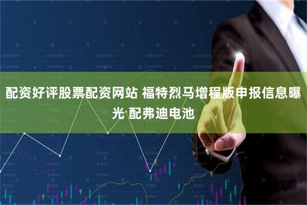 配资好评股票配资网站 福特烈马增程版申报信息曝光 配弗迪电池